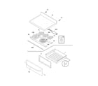 Crosley CCRE3880LSC top/drawer diagram