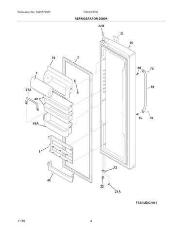 Refrigerator door