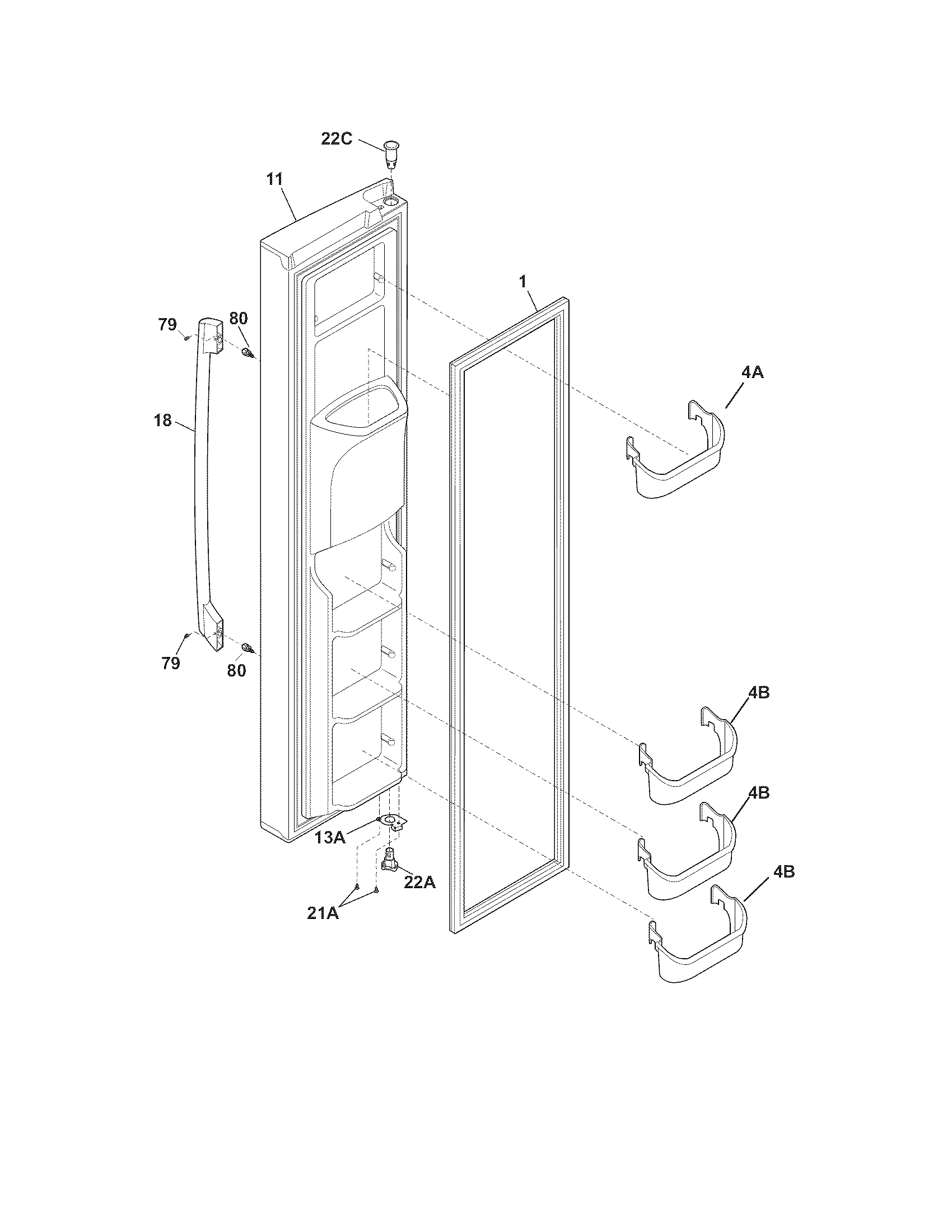 Freezer door
