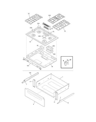Top/drawer