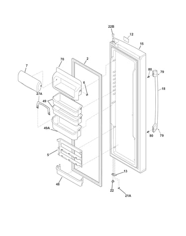 Refrigerator door