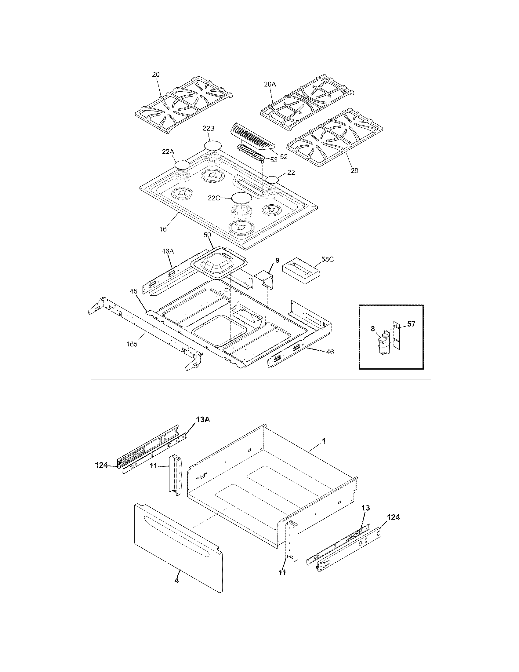 Top/drawer