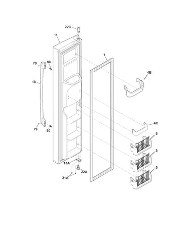 Freezer door