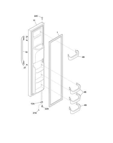 Freezer door