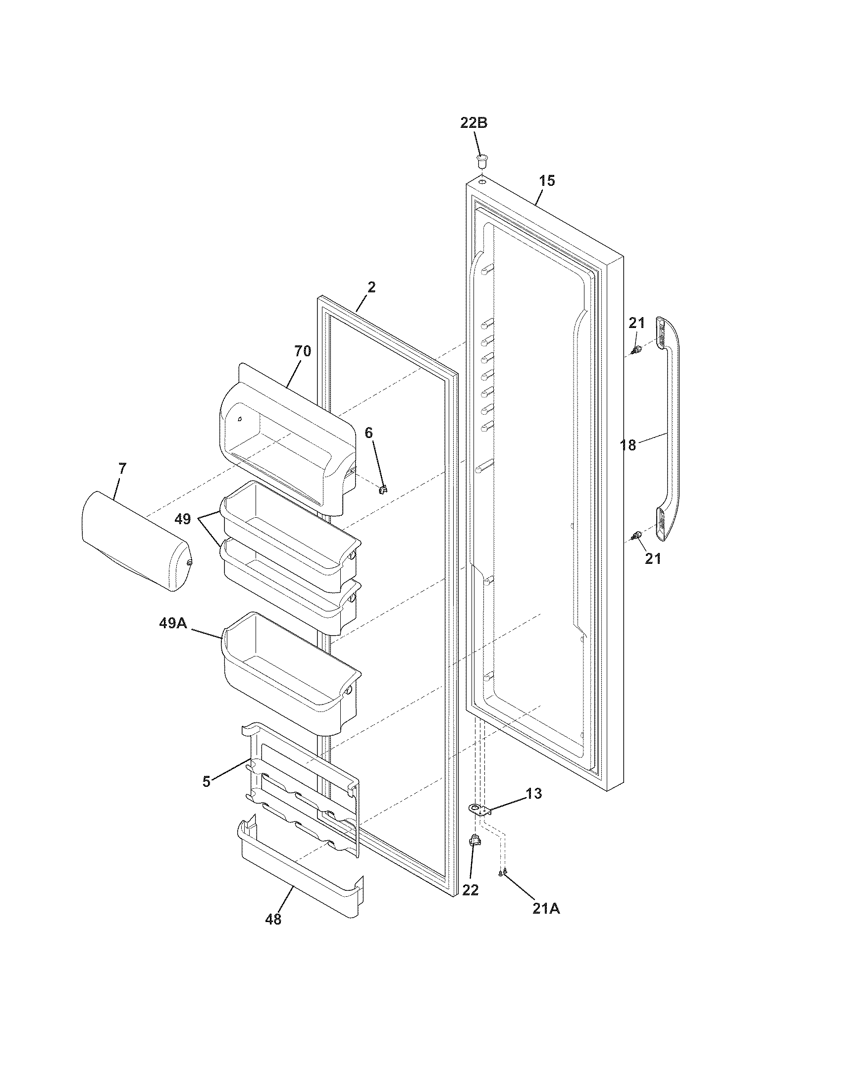 Refrigerator door