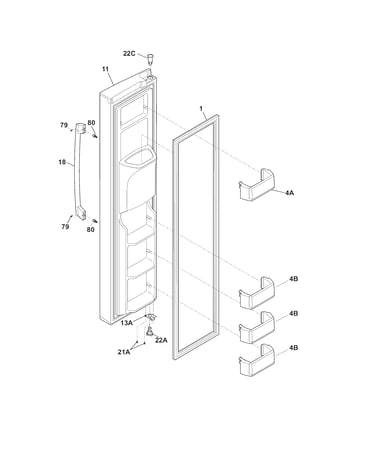 Freezer door