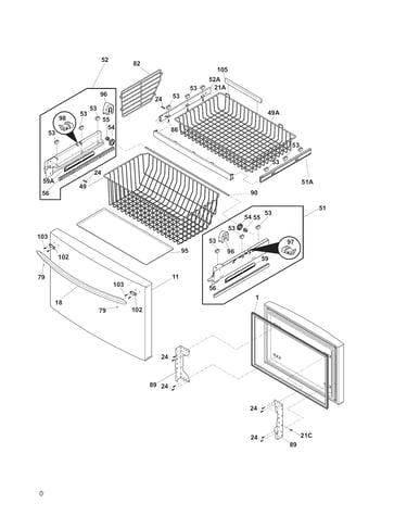 Freezer drawer - basket