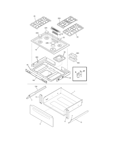 Top/drawer