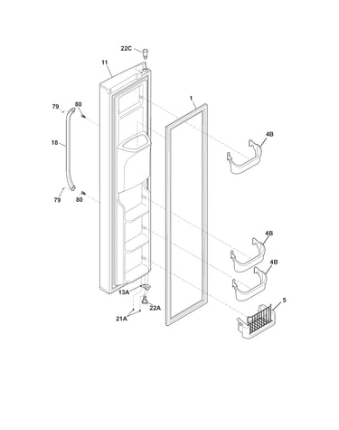 Freezer door