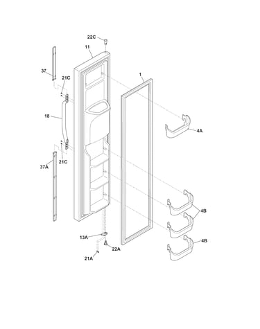 Freezer door