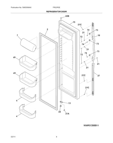Refrigerator door