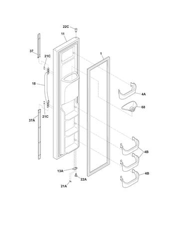 Freezer door