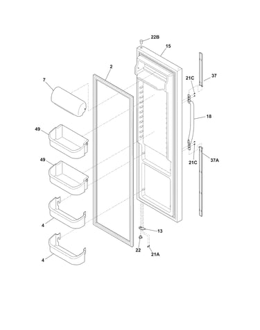Refrigerator door
