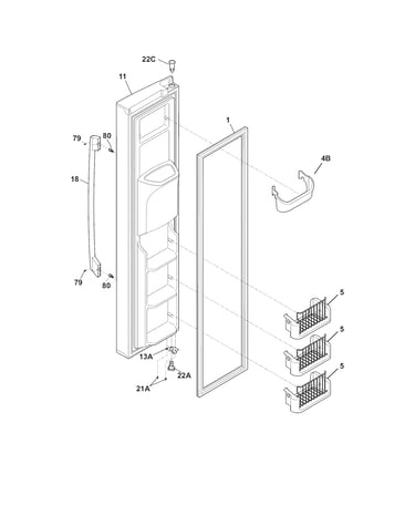 Freezer door