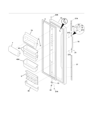 Refrigerator door
