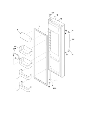 Refrigerator door