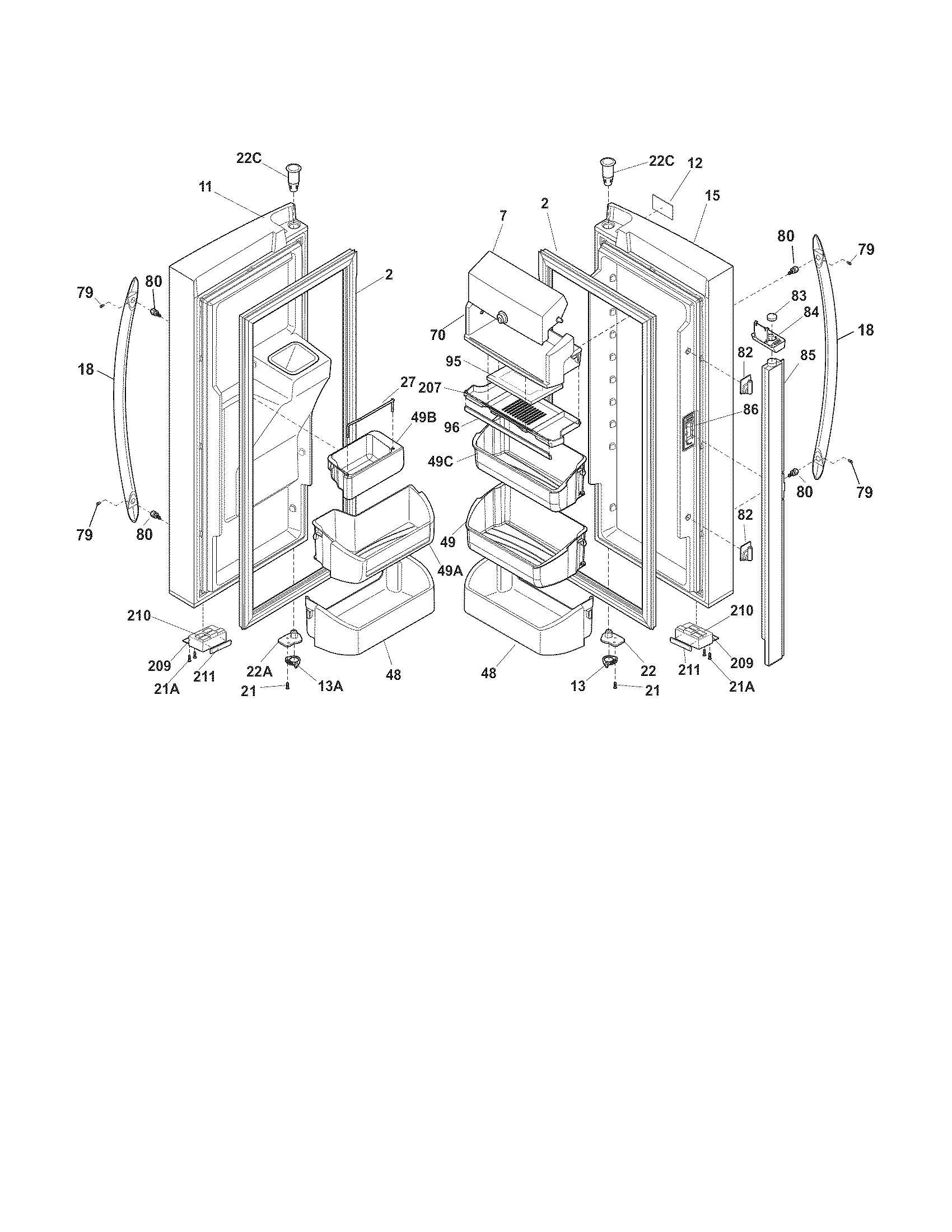 Refrigerator door