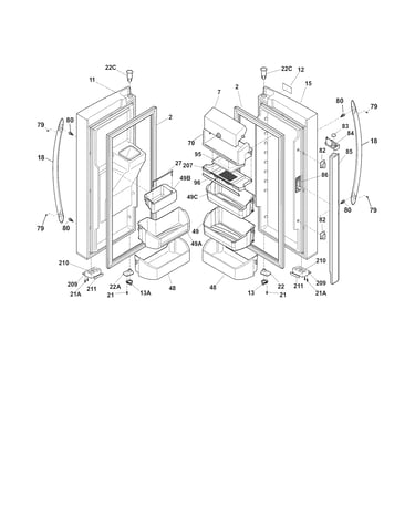 Refrigerator door
