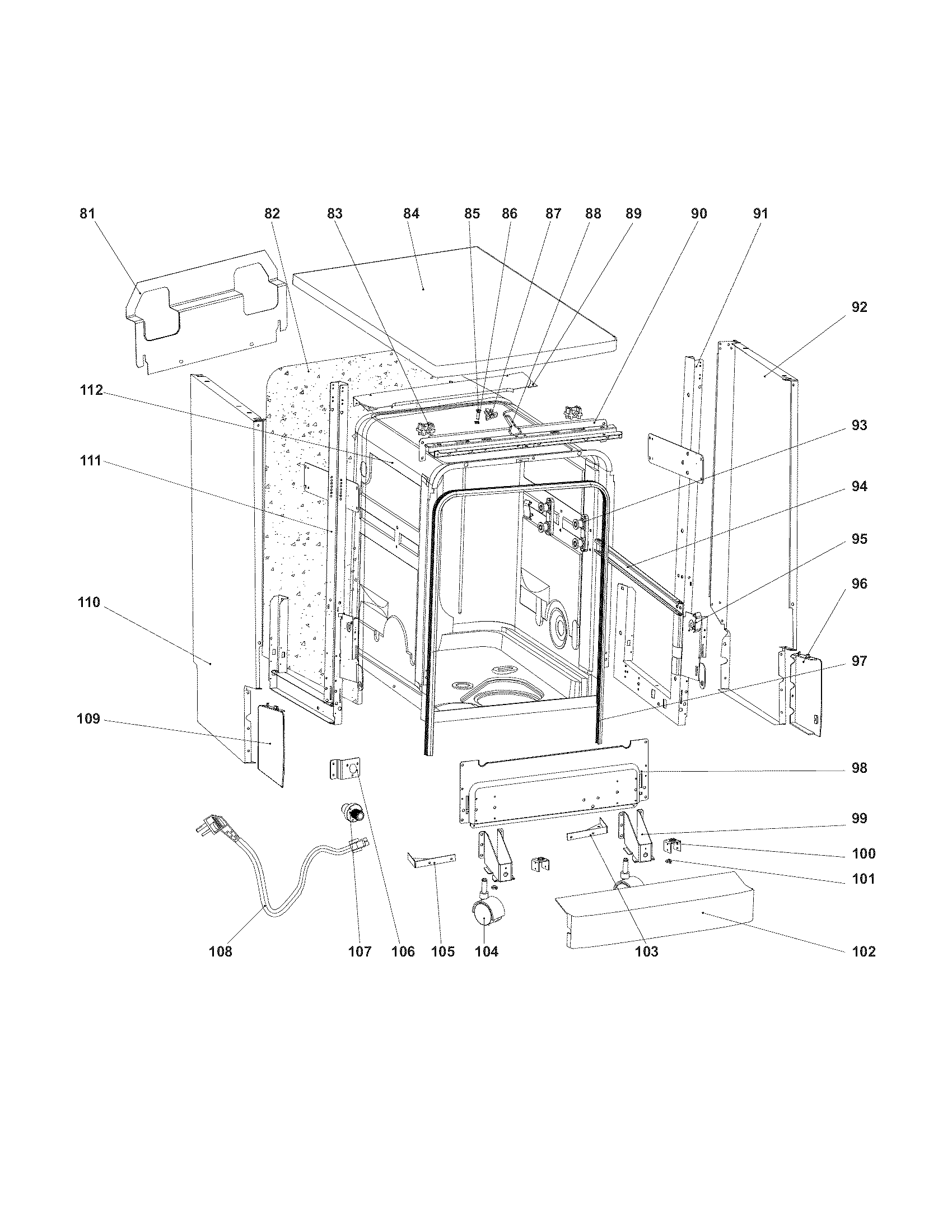 Tub/frame/wrapper