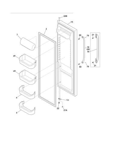 Refrigerator door