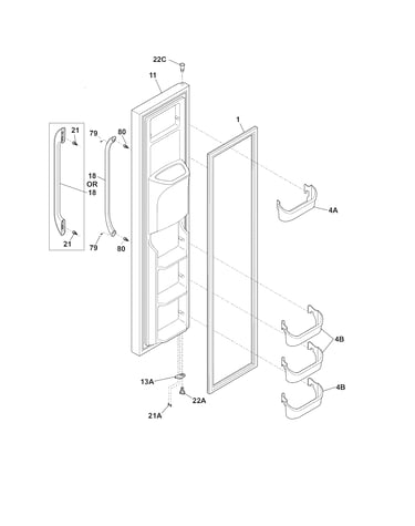 Freezer door