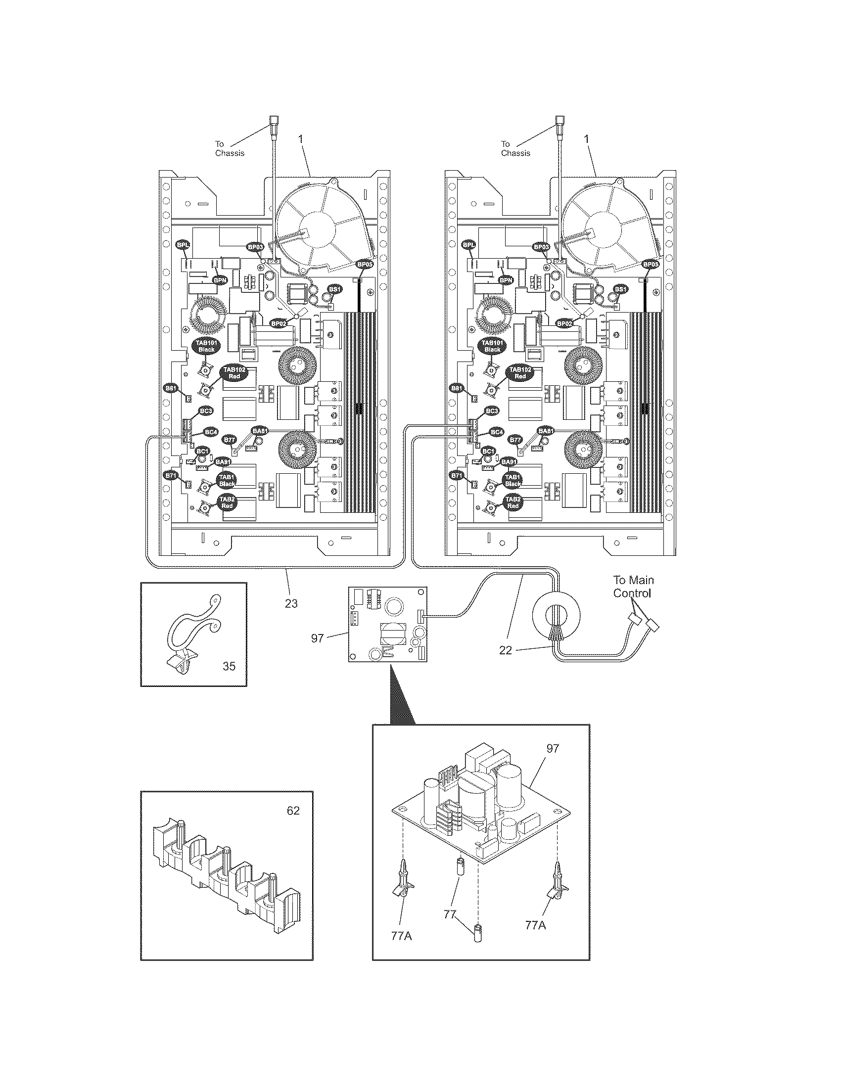 Controls/induction unit