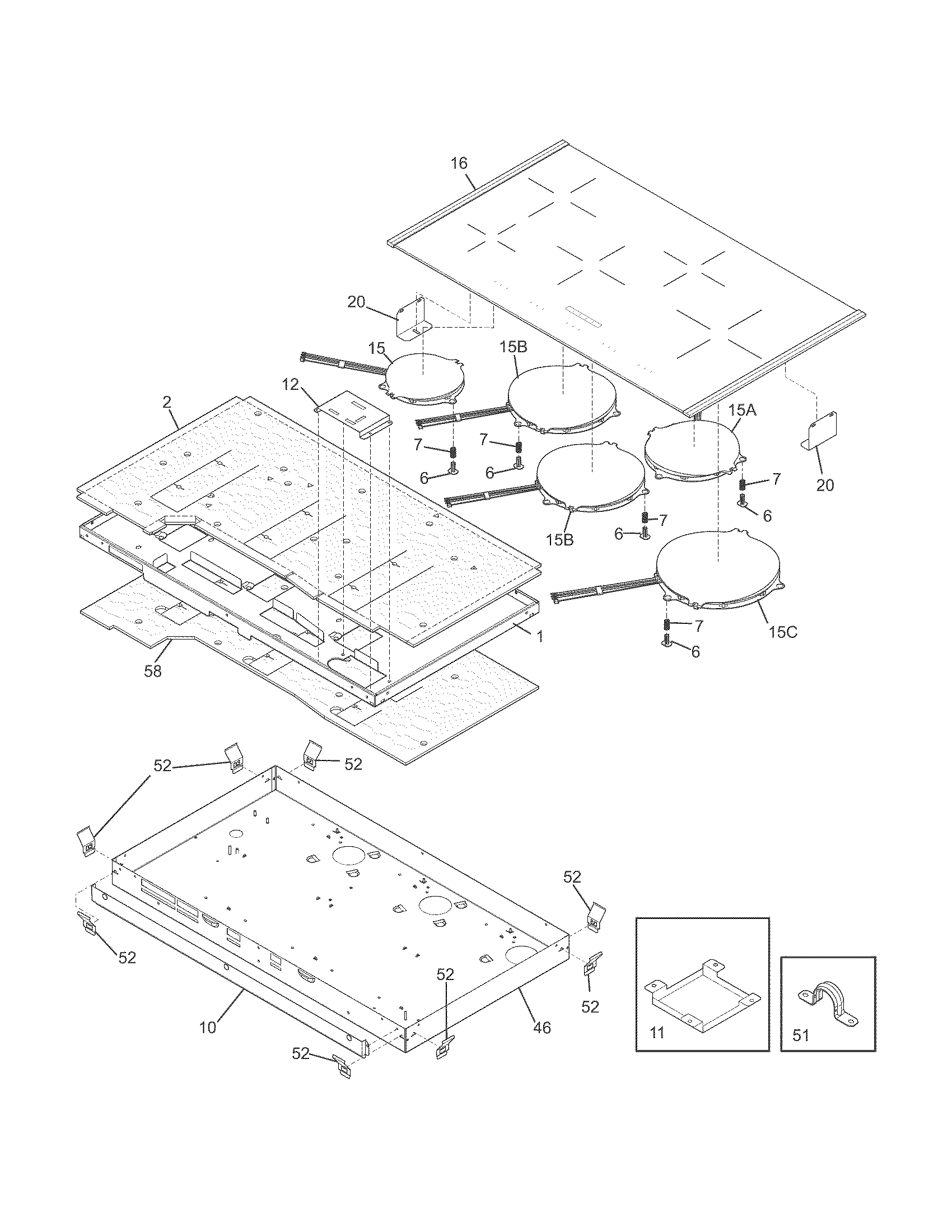 Maintop/surface units