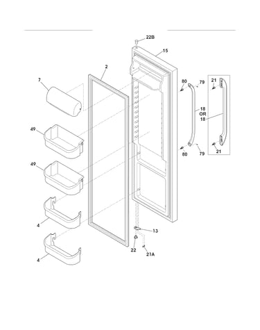 Refrigerator door