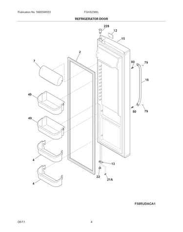 Refrigerator door