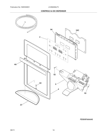 Controls & ice dispenser