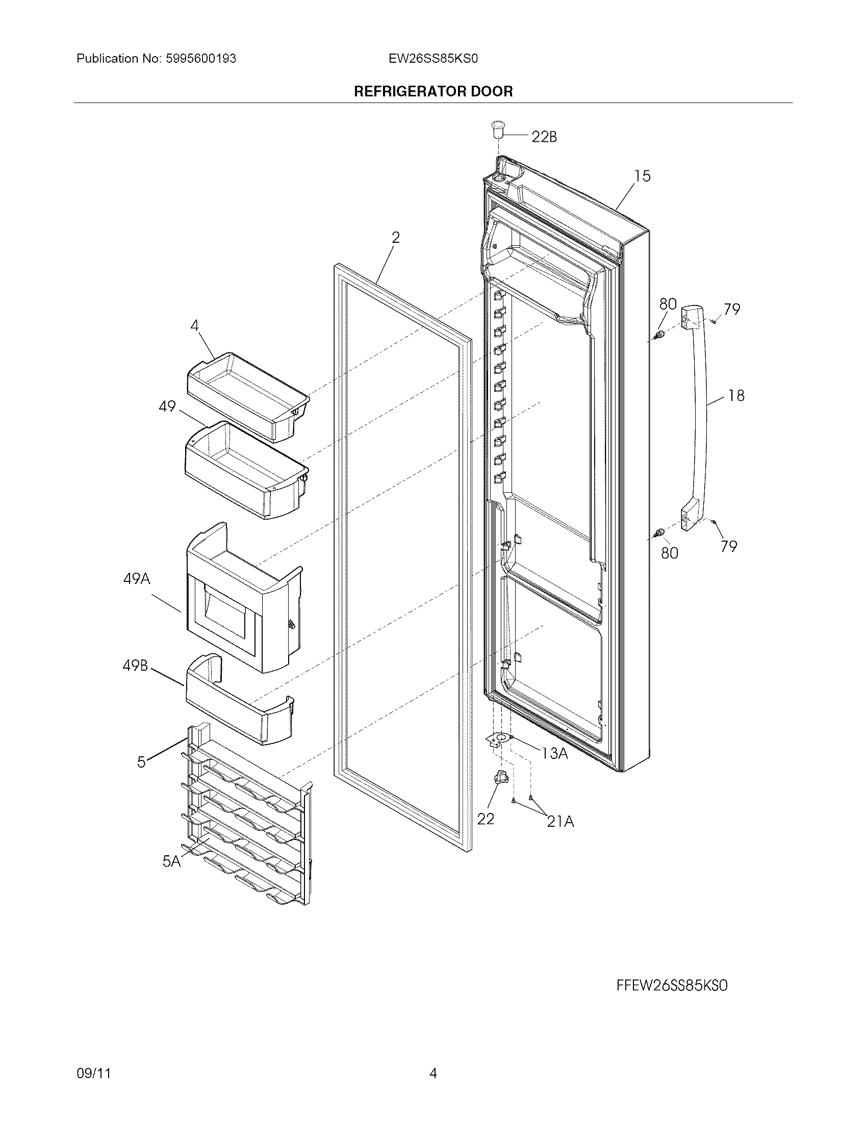 Refrigerator door