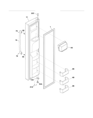 Freezer door
