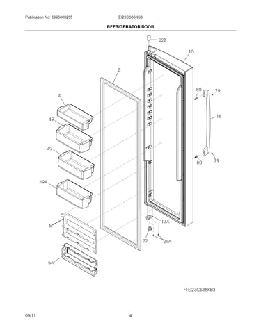 Refrigerator door