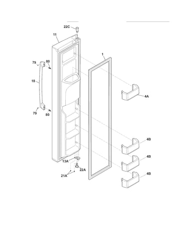 Freezer door