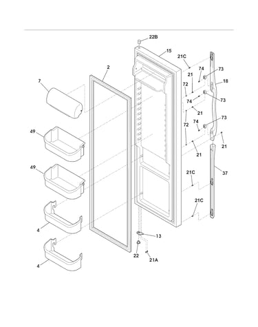 Refrigerator door