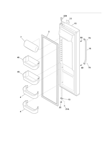 Refrigerator door