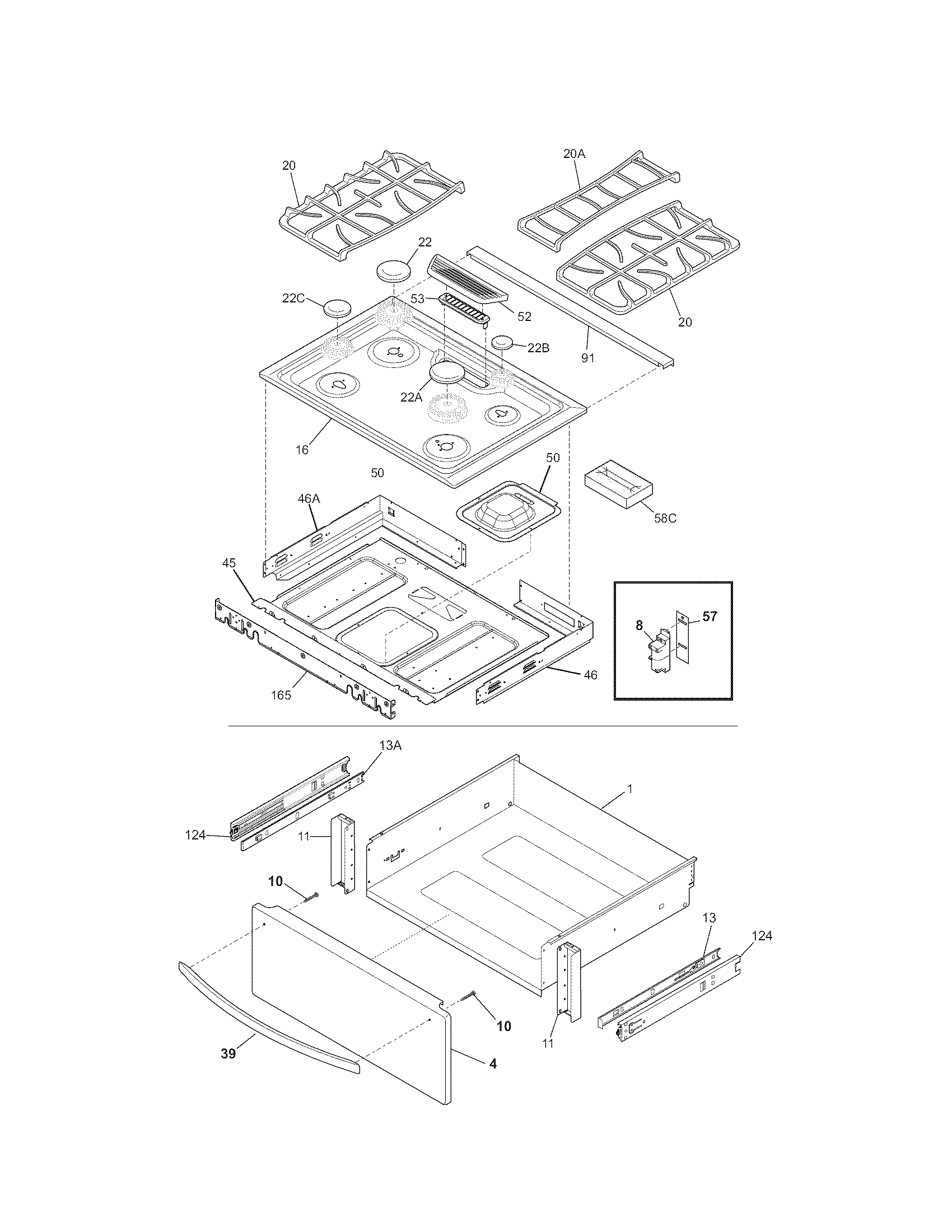 Top/drawer