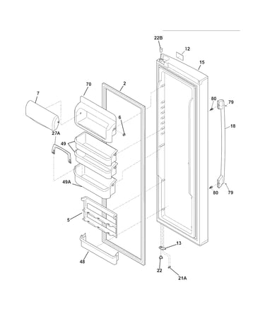 Refrigerator door