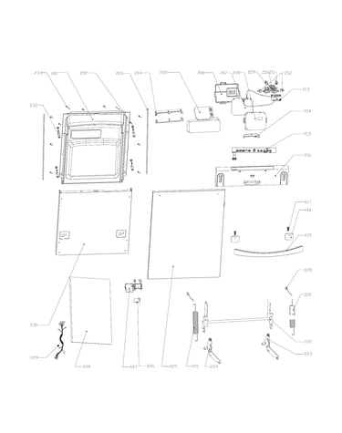 Control panel/door