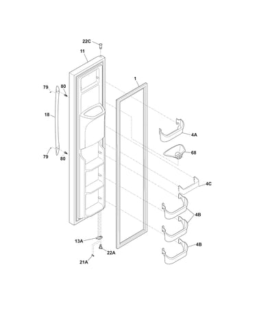Freezer door