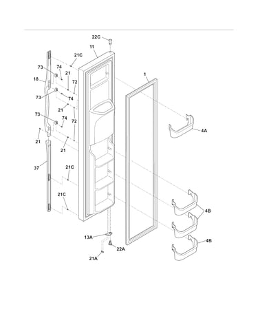 Freezer door