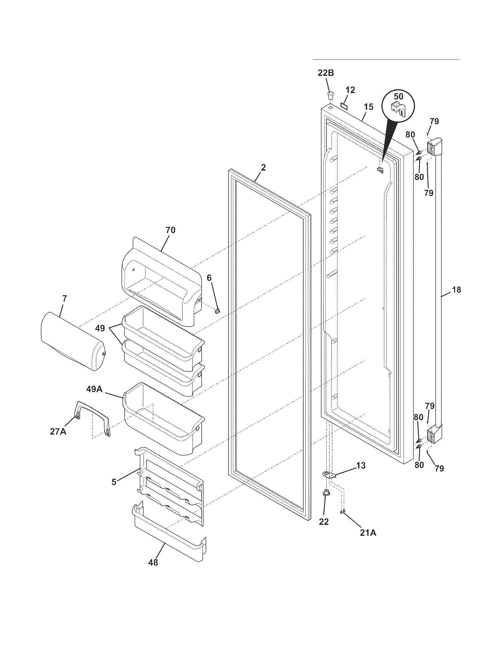 Refrigerator door