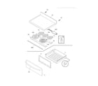 Crosley CRE3890LSH top/drawer diagram