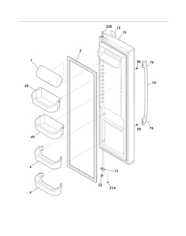 Refrigerator door