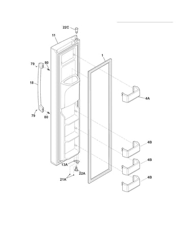 Freezer door