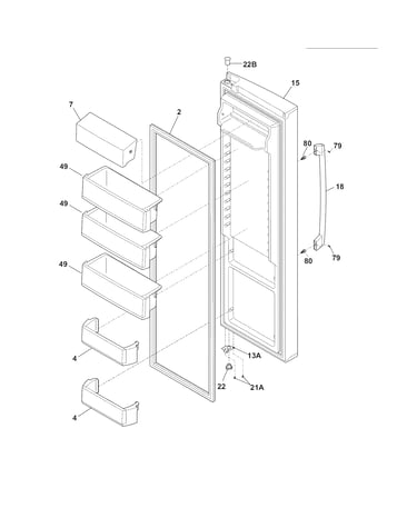 Refrigerator door