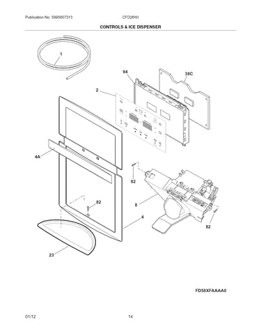 Controls & ice dispenser