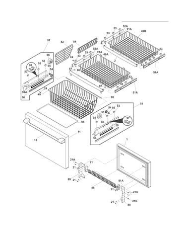 Freezer drawer - basket