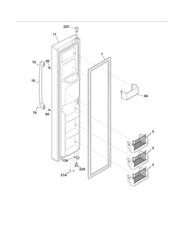 Freezer door