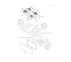 Frigidaire FFEF3005XWA top/drawer diagram